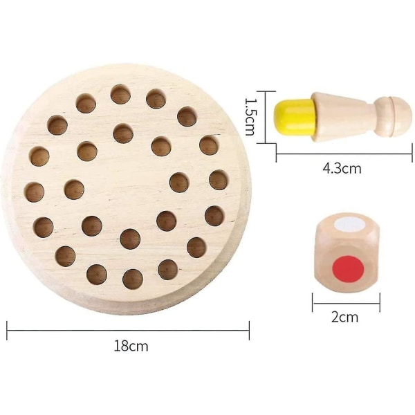 Memory Match Stick Chess, Træspil, Træ Memory Chess, Memory Chess Træ, Memory Chess Læring Legetøj, Memory Chess, Bærbart Skak (FMY)