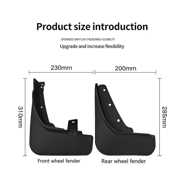 Bilskjermer for Explorer 2023 Sprutklaffer Mudflaps Tilbehør [DB]
