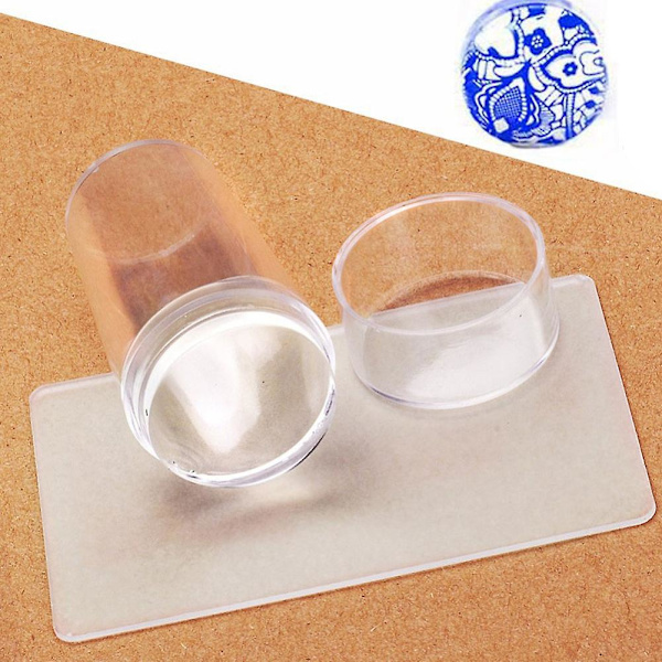 10 stk. Stemplingsplader + Klar Silikon Stamper + Skraber Neglekunst Billede Stemplingsværktøj Manicure Skabelon