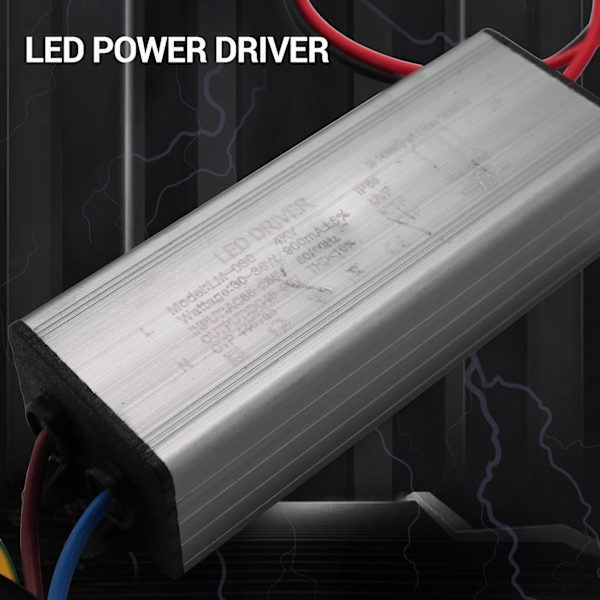 30W LED Driver Konstant Strømdriver Strømforsyning Transformer Vandtæt As shown