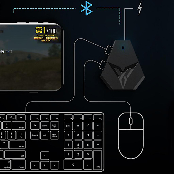 Flydigi Q1 Mobilspel Tangentbord Mus Konverterare Via USB-gränssnitt Och Trådlös Bluetooth-kompatibel Anslutning För Både A-ndroid Och I-os  [DmS]