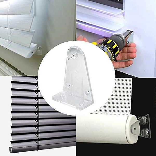 10 stk Hold-Down Braketter Klare Plast Persienner Bunn Skinne Holder Klips For 2 Tommer Horisontale Persienner Vindusskjermer