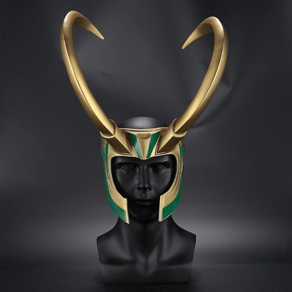 Superhjälm med Horn Film Thor 3 Ragnarok Loki Laufeyson PVC Mask Cosplay Halloween Kostymer Rekvisita för Vuxna Barn Kid style