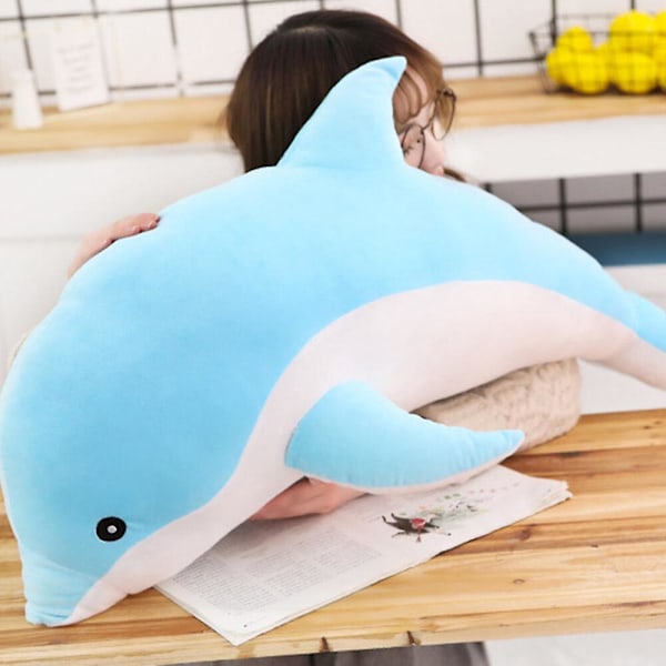 Kawaii Myk Delfin Plysj Dyr Stoppet Dukke Dyre Nap Pute Jul Pink 50CM