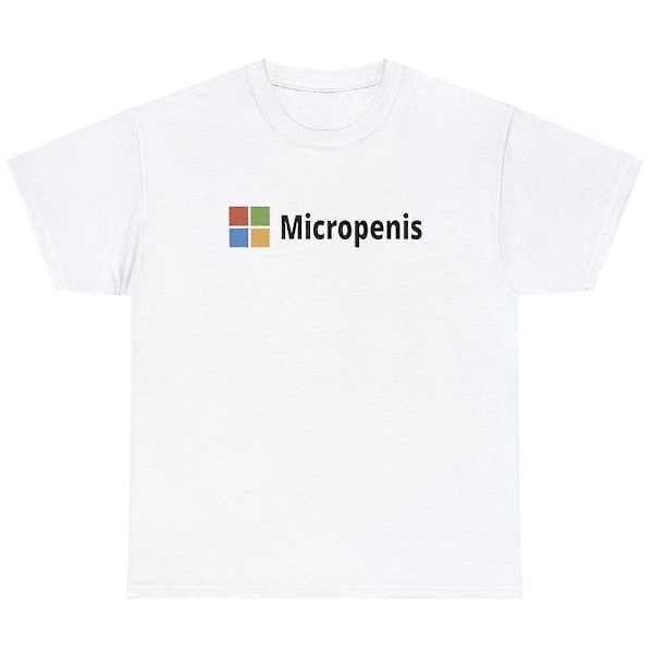 Micropenis T-shirt Rolig Microsoft Parodi Meme Säger Märkligt Specifik Humor Tee eeby145 [DM] White L