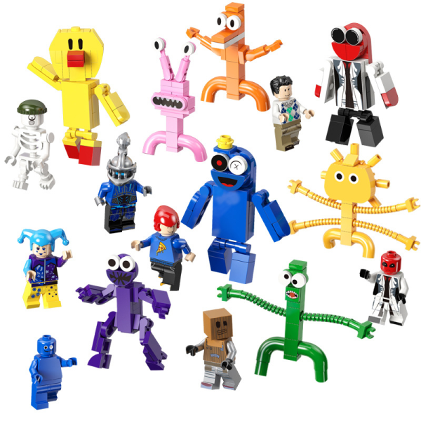 8 stk 2023 Roblox Rainbow Friends Dører Byggeklosser Figurer Monter Modell Barn Julegave (YX)