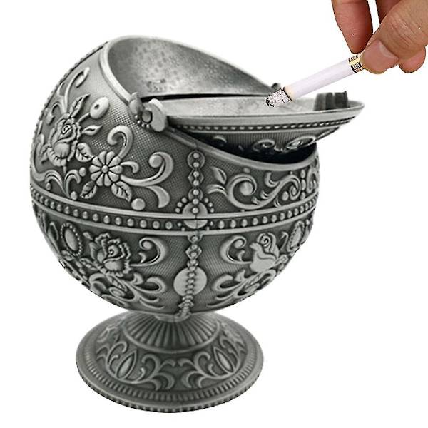 Retro Vindtæt Askebæger Med Låg Hjemmekontor Dekoration Fin Gave Ancient tin