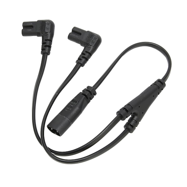IEC320 C8 - Dual C7 -virtajohto, uros - naaras, 1 sisään 2 ulos AC-virtajakokabel, yhteensopiva LCD-näytön pöytälampun kanssa 100250V-YM