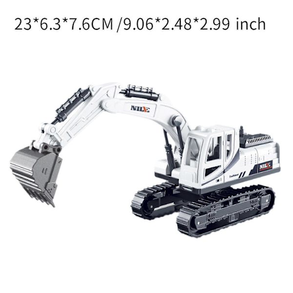 Rakennusautojen lelut Mini-insinöörimallit lapsille pojille tytöille lapsille Keltainen White 23x6.3x7.6cm