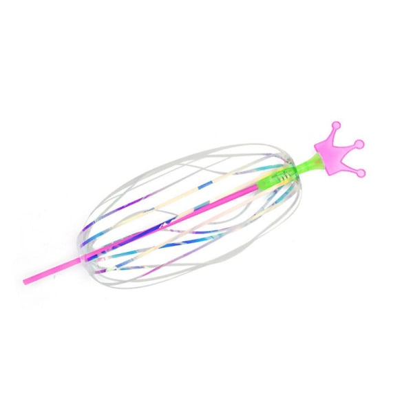 Variety Magic Flashing Twisted Bubble Wand Light-up Spin Rainbow Bubble Ball Toy For  [DmS]