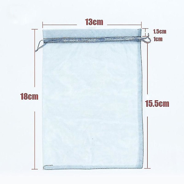 100 stk 22 Farger 7x9 9x12cm 10x15 13x18cm Bryllup Jul Gave Tegne Organzaposer Smykke Emballasje Visning & Vesker 13 Yellow 13x18cm 100pcs