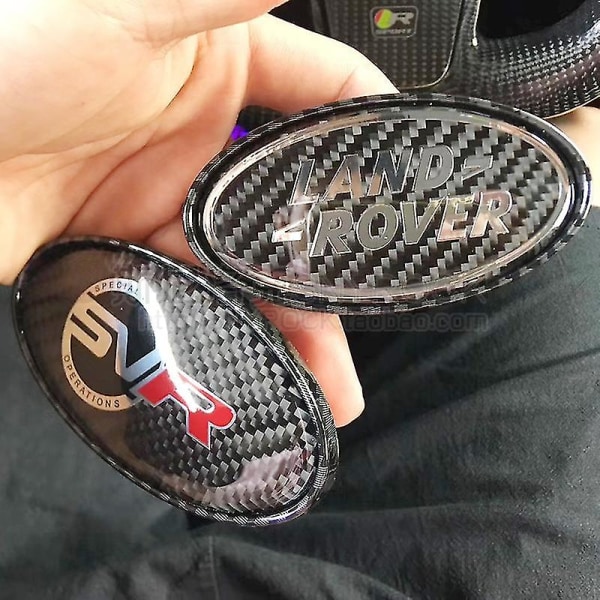 Bil Frontgrill eller Bakre Bagagelucka Emblem Dekaler Biltillbehör för Land Rover Range Rover Velar Evoque Defender Discovery 6(rear)9.1x5cm