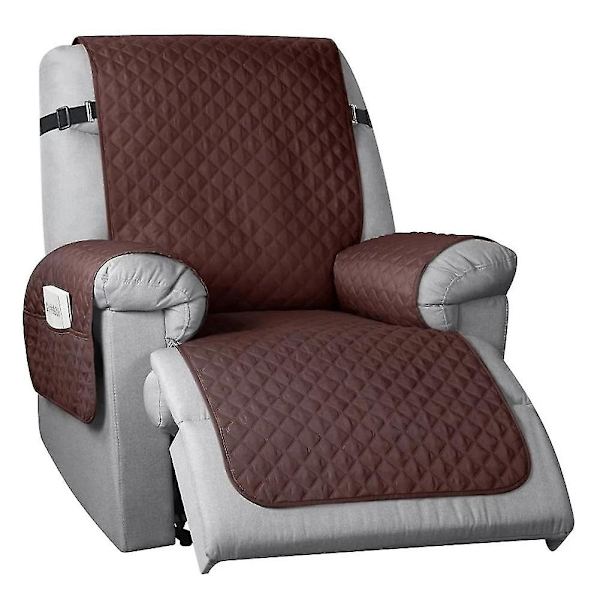 Soffaöverdrag Fåtölj Skyddande Överdrag Med Sidofickor Allt-i-ett Recliner StolBY Light Gray L