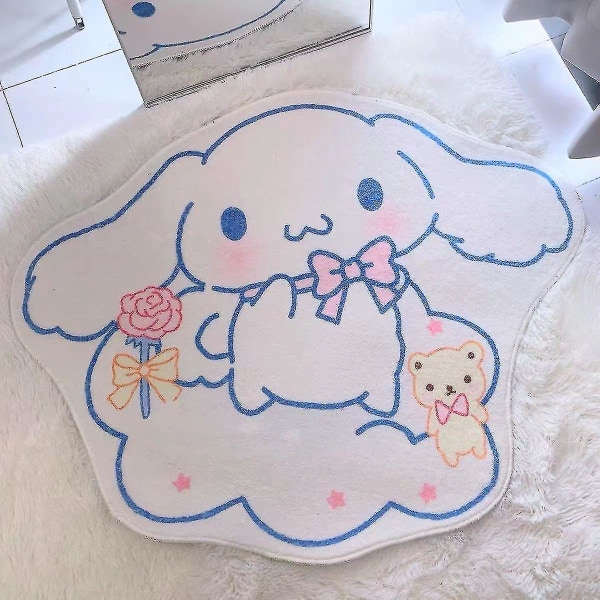 My Melody -matto Super Pehmeä Söpö Piirretty Kissanpentu Makuuhuoneen Matot Pehmeät Lasten Alueen Matot Kawaii Matto Kaksisivuinen Nukkapinta D