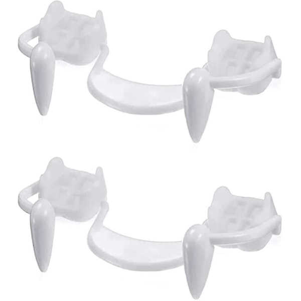 4 Pieces Retractable Vampire Fangs Kit Telescopic Teeth Fangs Braces Fake Dentures Withhalloween Party Fangs (3pcs Normal), Halloween Ornaments, Hallo