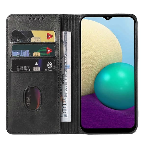Magnetiskt läderfodral för Samsung Galaxy A02 / M02 [DB]