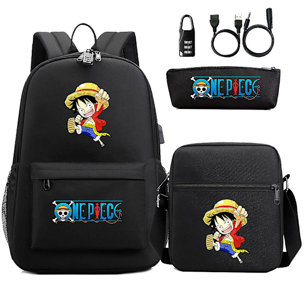Luffy Skole Taske - Vandtæt Rejse Usb Anti-tyveri Rygsæk Til Kvinder Og Mænd - Laptop Rejsetaske Med Udendørs Sports Mochilas Høj Kvalitet 8