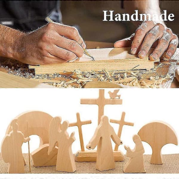 Påskepynt Oppstandelsesscene Trestatue Hjemmeinnredning B