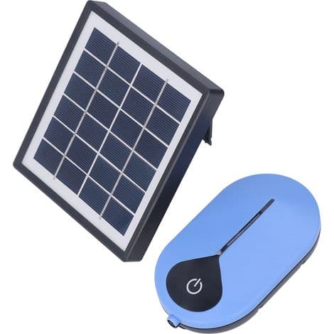 Tyst 3-växlad solcellsdriven luftpump för dammar och akvarier, 6V 1.5W, högt flöde