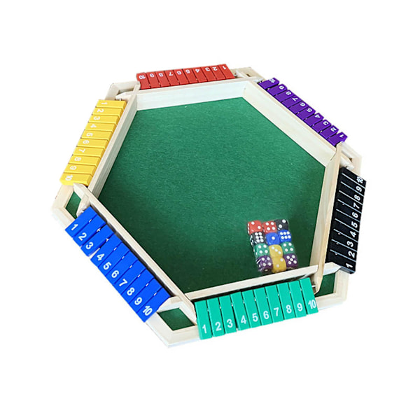 Shut The Box Brädspel med 12 Tärningar 1-6 Spelare Barn Vuxna Familj Kul Pedagogisk Matematik Nummer Strategi Trä Skrivbords Spel Födelsedagspresent Multicolor
