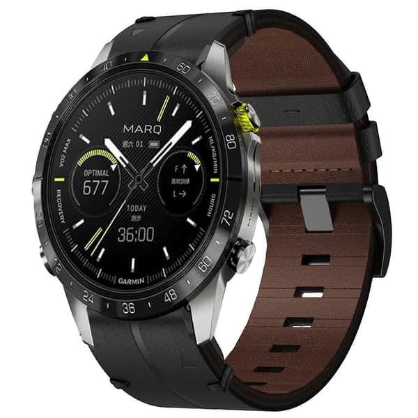 Lærreim for Garmin MARQ Athlete