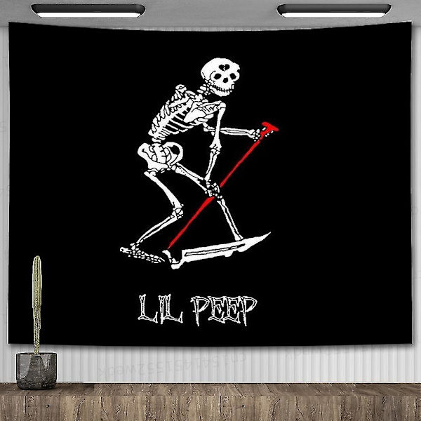 Lil Peep -seinävaate, katso taivaalle -taidevaate, musta hipi-noitaus-seinävaate, esteettinen huoneen sisustus AGT5587 90x70cm