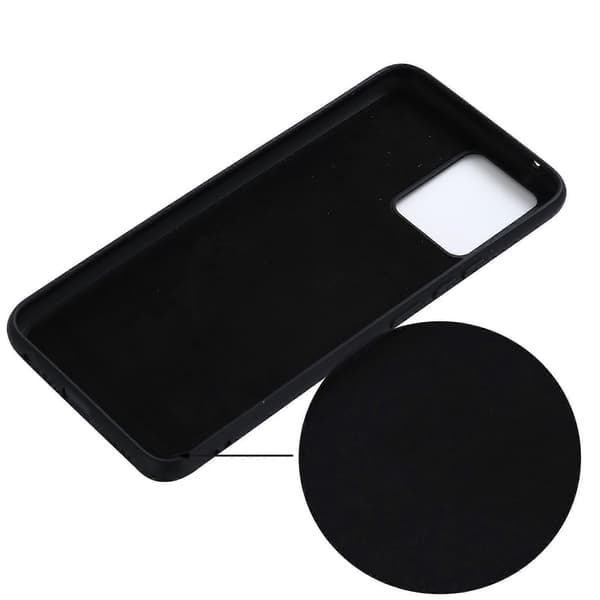 Til OPPO Realme 8 / 8 Pro Ren Farve Flydende Silikone Stødsikkert Fuld Dækning Cover (Sort) [DB]