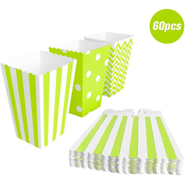 60 kpl Popcorn-pusseja Makeat Säiliöt Popcorn-laatikot Juhla Pussi Popcorn Suola Tikkuja Ja Makeisia BY