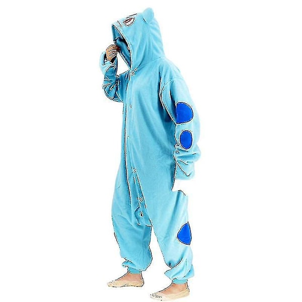 Bulbasaur Kostume Helkrops Pyjamas Halloween Jul Enkelt Kigurumi Til Mænd Kvinder S