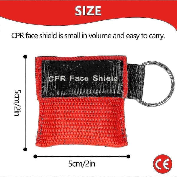 5 stk CPR Maske Nøglering Nødhjælpskit Redningsansigtsvisir