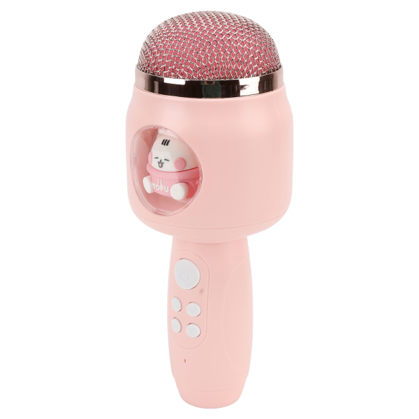 Söt barnmikrofon trådlös Bluetooth härlig hushållshandhållen mikrofonmikrofon för fest rosa
