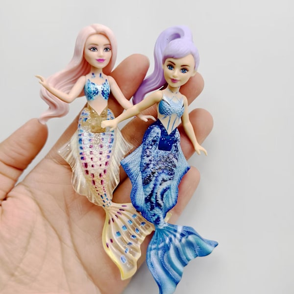 Ny Mini Havfrue Dukke 11-12cm Vakker Havkonge Prinsesse Søt Jenteleketøy D