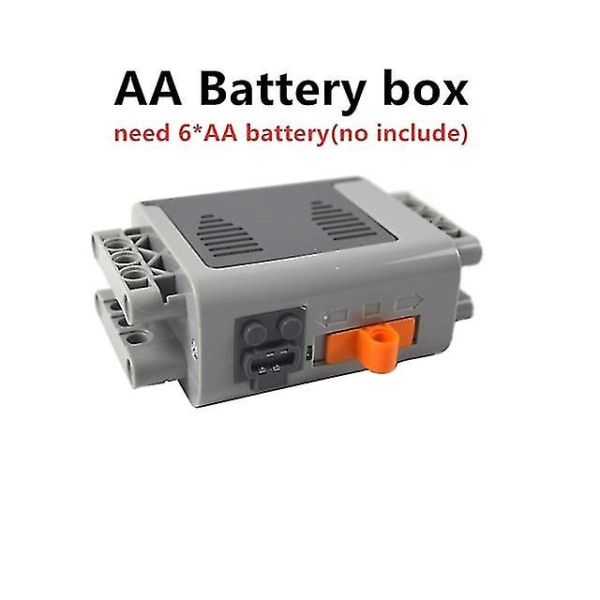 For Logo Tekniske Deler Motor Multi Power Funksjoner Verktøy Servo Tog Modell Sett Byggesteiner Høy Kvalitet  [DmS] AA-Battery-box