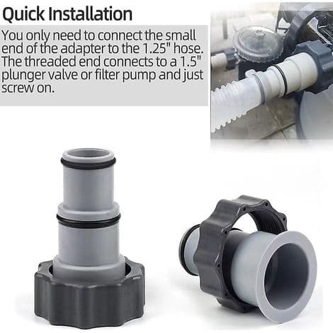 2 st poolslangadapter, pooladapter, adapter för Intex-pool, poolslangadapter, pumpslangadapter, koppling P