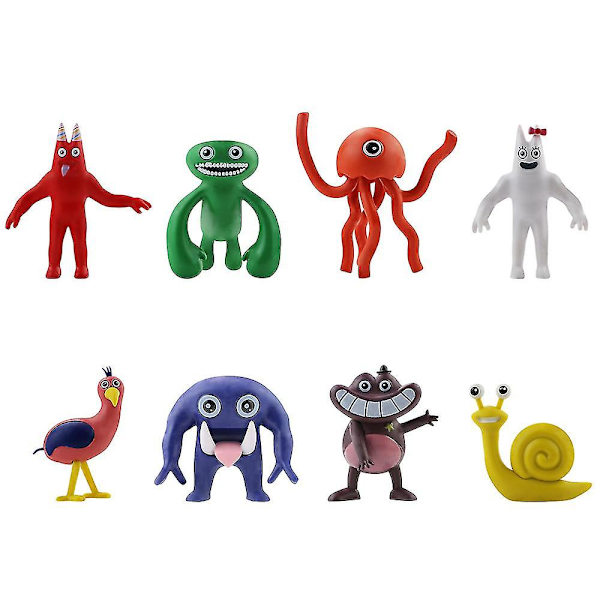 8-pack Garden of Banban Figurer Jumbo Josh Leksaker för Vuxna och Barn, Monster Horrorfigurer Samlarobjekt för Fans Present