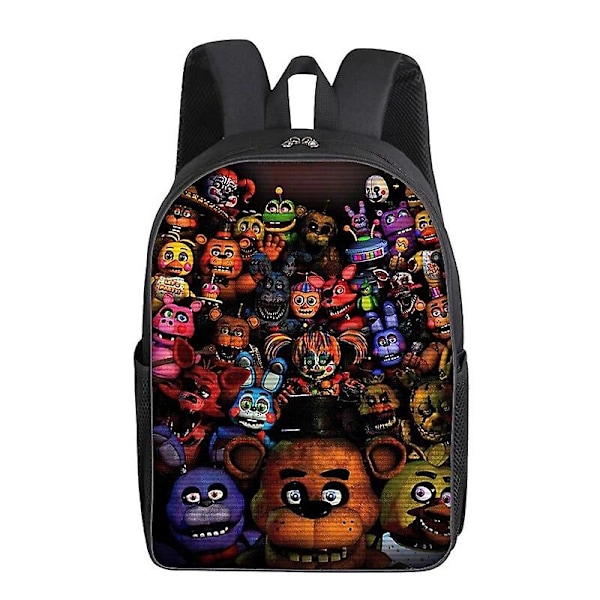 Fem Nätter På Freddys Skolryggsäck 3D-Tryckt Fnaf Skolväska Cartoon Mode Ryggsäckar Laptopväskor Studentväska Skolväska Present (FMY) 4 40x28x16cm