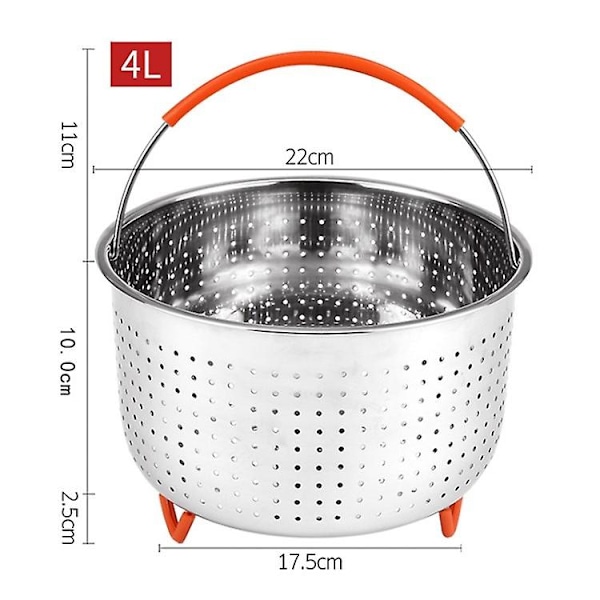 Ångkokare Instant Pot Tryckkokare Insats för Ångning av Ris Grönsaker Frukt Ägg (FDA-certifierad) Multicolor Style E
