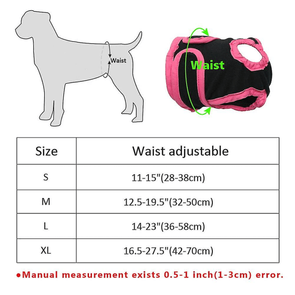 Vaskbare hundebleer til hunhunde, genanvendelige hundebleer til hunhunde, superabsorberende og komfortable Purple S