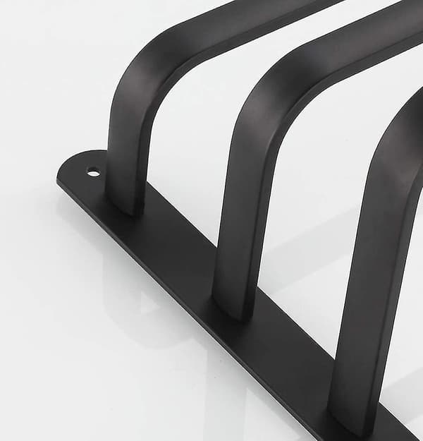 Håndklædeholdere til badeværelse, sorte vægmonterede håndklædestænger til bruser Double Bars 50cm