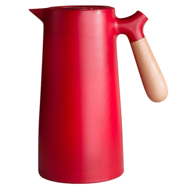 Stor Termisk Kaffe Karaff Dubbelväggig Termos Hushåll Glas Liner Kaffe Kanna Hushåll Isolering Kruka Vakuum Karaffer Red