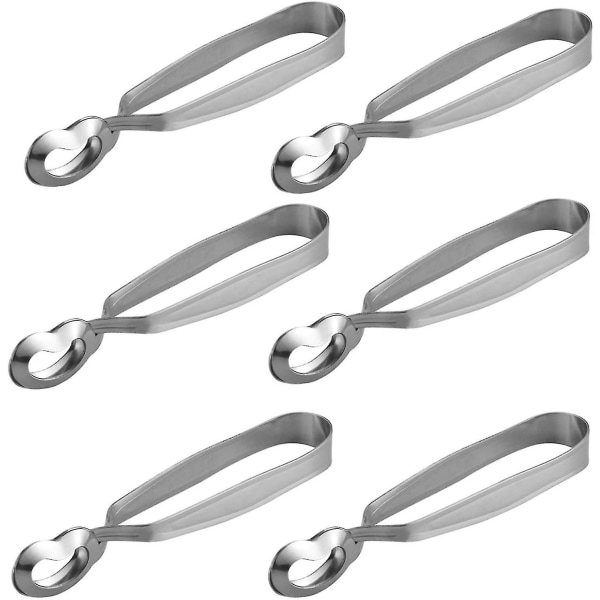 6pcs Stainless Steel Escargot Snail Tongs Kitchen Cooking Tool