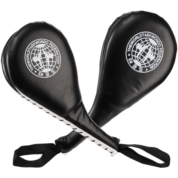 2-pakks Taekwondo Kick Pads, Slitesterk Slåpute Svart YIY9.27 SMCS.9.27