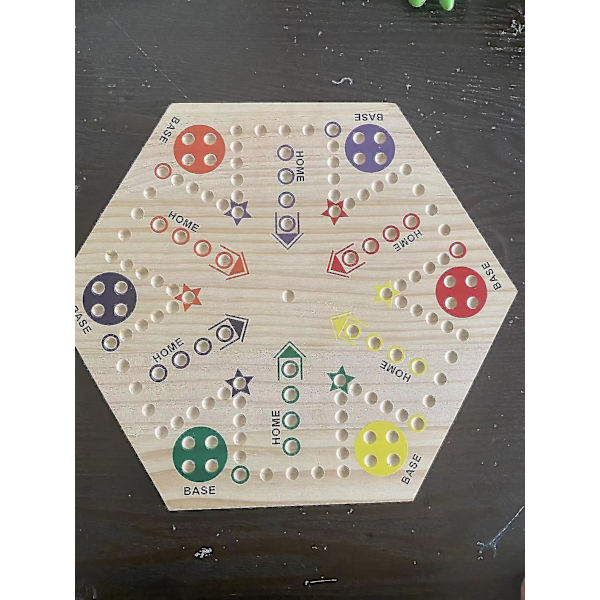 Træbrætspil Ludo - 4 Personer & 6 Personer Spor - Fest Spil