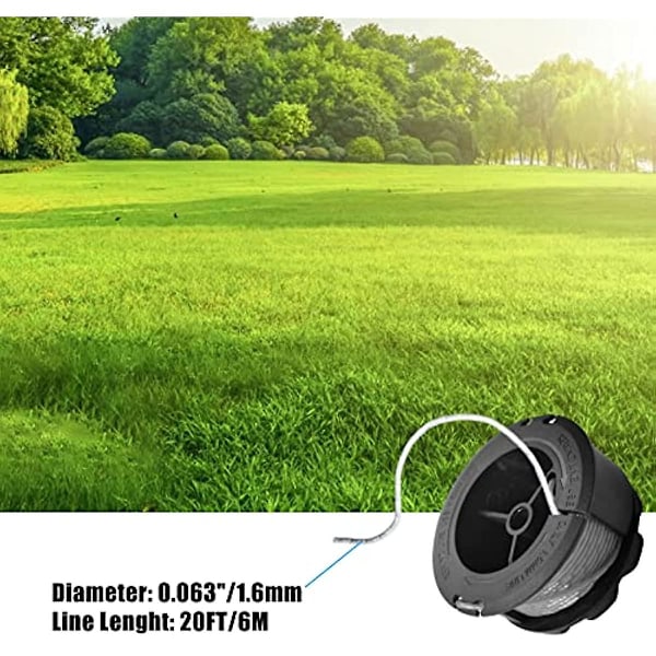 F016800570 Ersättningsspole 16 mm 6 m för Bosch Universal GrassCut 18 18-26 18-260 grästrimmer (4 spolar) 4 spools