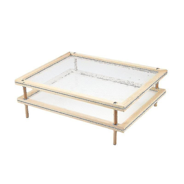 Træpasta urte tørrestativer Multipurpose 2-lags fødevare-tørrestativ holder Praktisk Double Layer