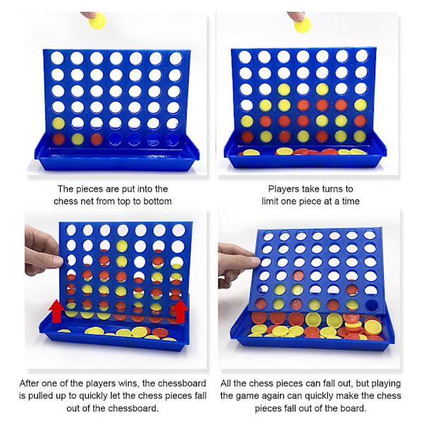 Stort Connect Four I Rad 4 I Rad Brädspel Barn Utbildningsleksaker [DmS] 8cm x 9cm x11cm