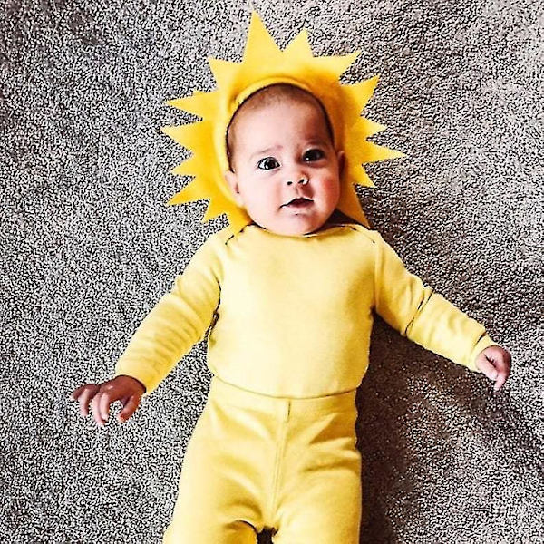 Solskin Solstråler Hårbånd eller Gul Tutu Fødselsdagsfest Favoritter Barn Børn Voksen Toddler Baby Babyer Halloween Kostume Gul Lys