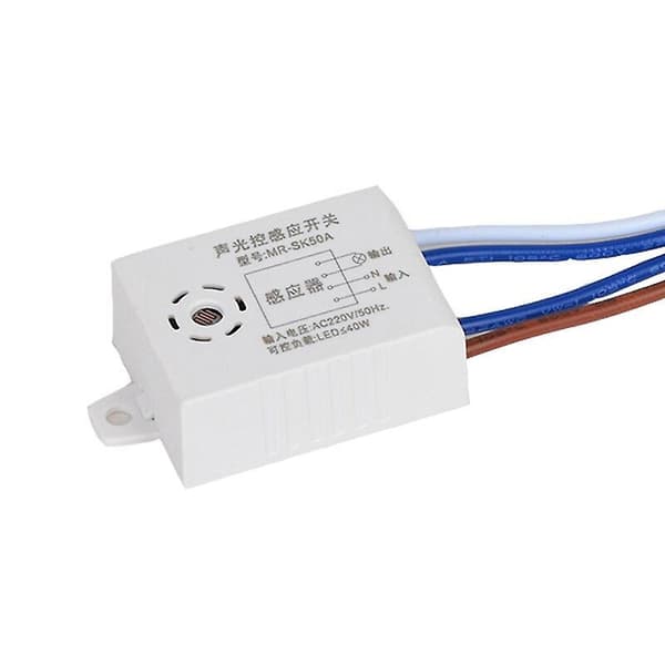 Lydsensor Switch Modul 220v Detektor Lyd Stemme Sensor Intelligent Auto Til/Fra Lys Smart Switch