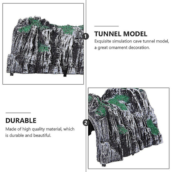 3 stk Håndverk Gutter Modelltog Landskap Leketog Tre Tunnel Leke Grotte Grotte Leke [DmS]
