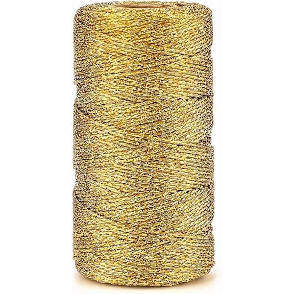 100m Gold String, 1.5mm Metallic Thread Cord, Diy Crafts